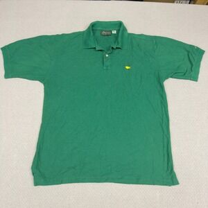 Masters Collection Polo Shirt Mens Large Green Knit Cotton Golf Preppy Casual